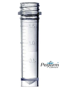 Picture of 2.0ml ScrewCap Tubes, Skirted, Graduated, Tube only, Clear, 500/pack