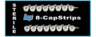 Picture of Sterile 8-place Plug CàpStrips for Micrò-Titèr Dilutiòn Tubès, BulkPack, 5x(125x8-strip)/pack, 5000 caps/pack