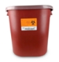 Picture of Large Sharps Container 8 Gallon (10-Pack), forBiohazard Needle and Syringe Disposal, CDC Certified, 10/pack