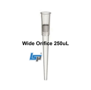 Picture of Sterile, ZAP™ SLIK 200uL (250uL) WIDE ORIFICE, Low Retention Aerosol Filtered Pipet-Tip, Racks 96/rack, 960/pack (9600 filtered tips/case)