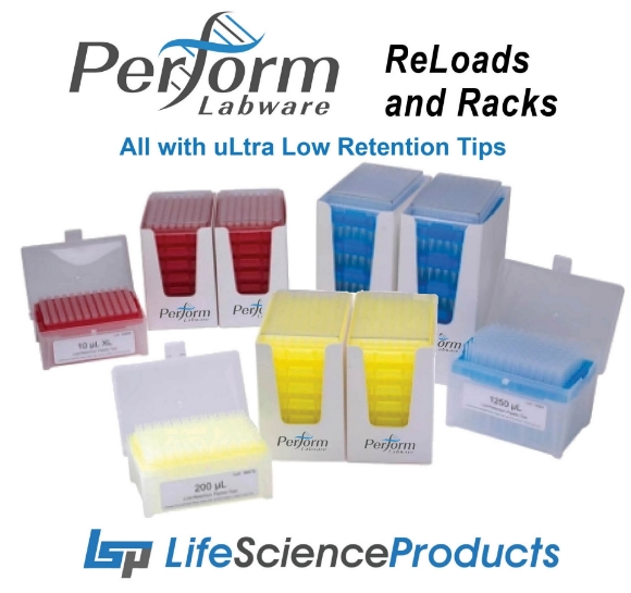 Picture of Perform™ µLtra Low  Retention Graduated Pipette Tips, ReLoads and Racks