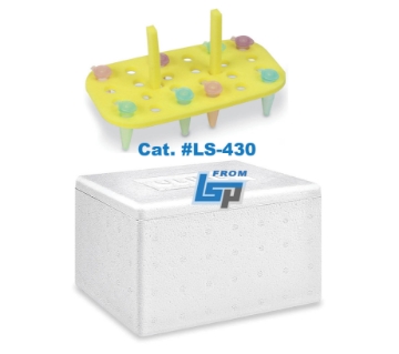 Picture of Styrofoam Storer Container with 24-place RackInsert for Cold Storage, for 1.5ml to 2.0ml Microcentrifuge Tubes, 30/Case