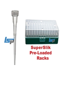 Picture of Labcon SuperSlik, 10uL Extra Long Low Retention Protease-Free Pipet Tips, Non-Sterile Eclipse Racks, 100x96/case, 9,600 tips/case