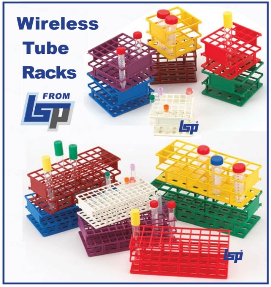 Picture of Wireless Tube Racks, Half size and Full size, Autoclavable Nylon, 5 sizes and 7 colors