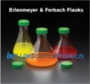 Picture of CellTreat, 2 liter & 3 liter Screwcap Erlenmeyer & Fernbach Shaker Flasks, Polycarbonate (PC), Choose Plain or Baffled Bottom