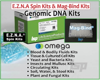 Picture for category GENOMIC DNA Kits  — EZNA & Mag-Bind Kits (Cellular and Tissue, and Viral)