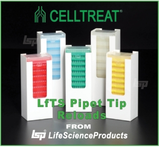 Picture of Non-Sterile LTS·style, 20µL (Graduated at 5µL & 10µL) Extended Length Pipettè Tips, Reloads 10x96/pack, 960/pack (Includes 1 rack)