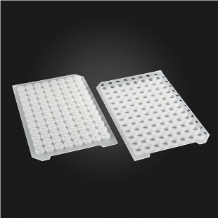 Picture of OptiWell™ Sealing Mat, 96 Round Well, Black Alphanumeric Printing, Silicone, "+" Opening, Ø8.3mm, Printed, 50 / PK