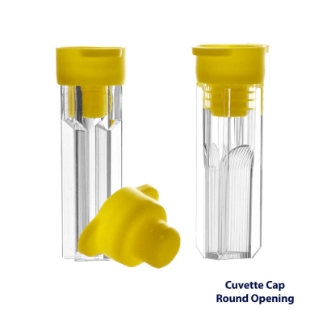 Picture of Cuvette Cap / Plug, round, yellow, 500/pk