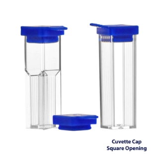 Picture of Cuvette Cap / Plug, square, blue, 500/pk