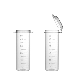 Picture of 50ml Flip Top Vial / Digestion Tube, 32×90mm, Self-Standing, Sterile, 20 Bags of 25, 500/case