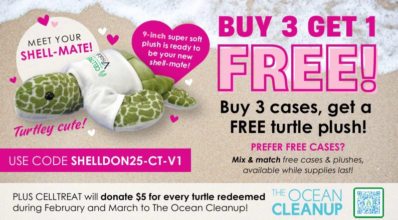 Celltreat Exclusive tutle plush Promo for the  Ocean Clean